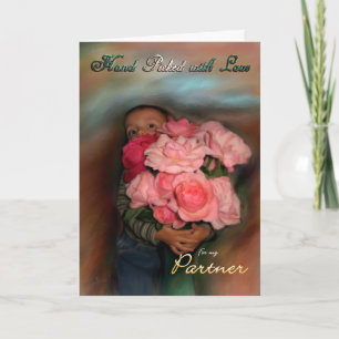 Partner Greeting Card Happy Birthday roses