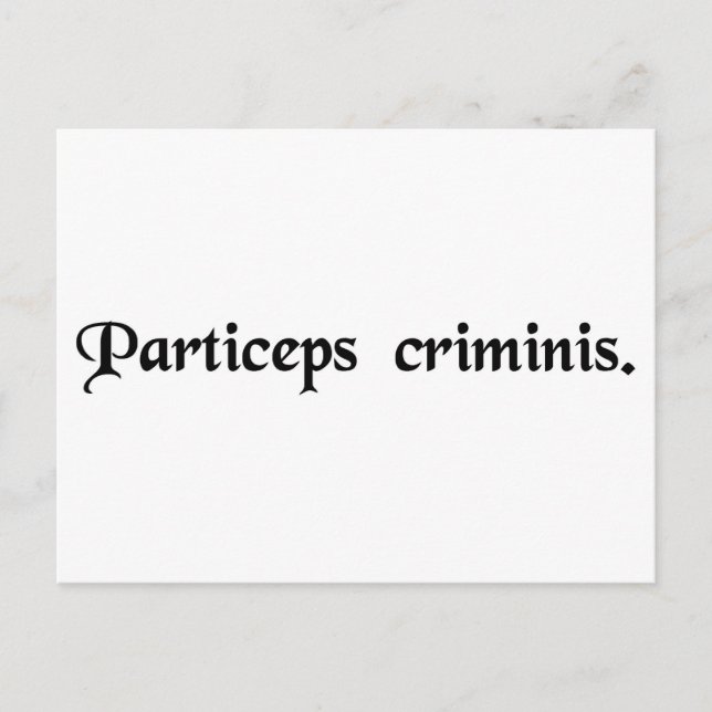 Partner in crime. postcard (Front)