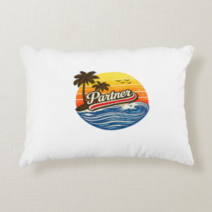 Partner Retro Sunset Design Accent Pillow