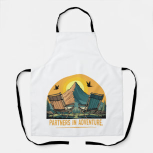 Partners in Adventure Retro Mountain Camping Apron