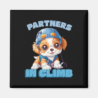 Partners In Climb Funny Rock Climbing Design For A Magnet