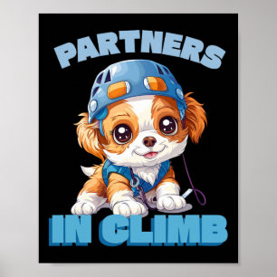 Partners In Climb Funny Rock Climbing Design For A Poster
