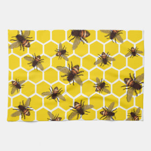 Partout abeilles sur la serviette de cuisine de