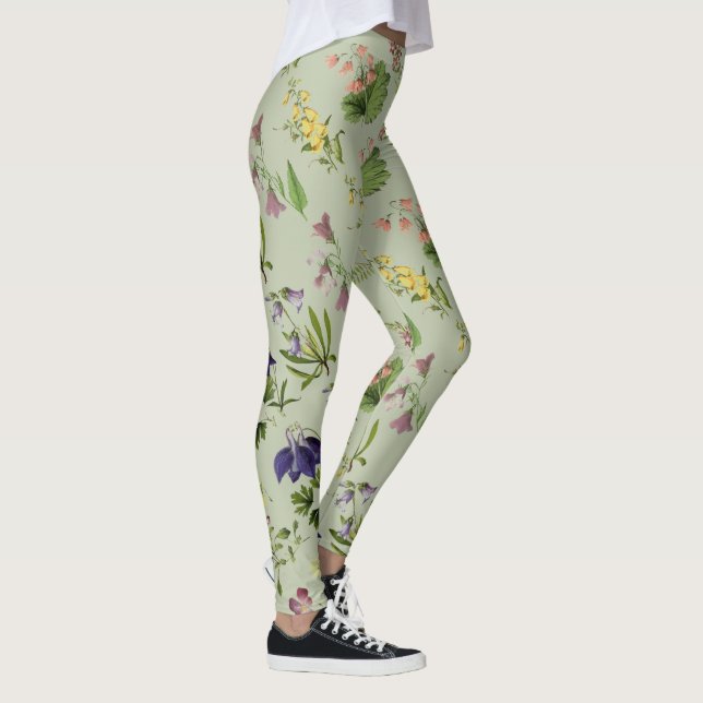 Partout copie florale alpine botanique Legging (Droite)