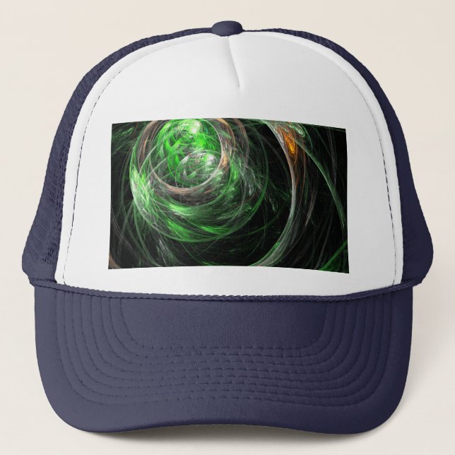 Partout dans le monde Green Abstrait Art Casquette (Devant)