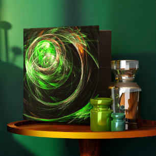 Partout dans le monde Green Abstrait Art Classeur