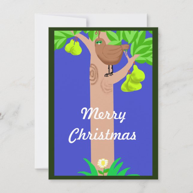 Partridge dans un arbre à poires Carte de Noël (Devant)