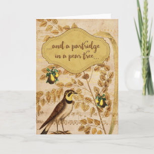 Partridge dans un arbre à poires Cartes de fin de 