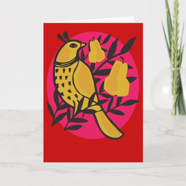 Partridge dans une carte Pear Tree (Devant)