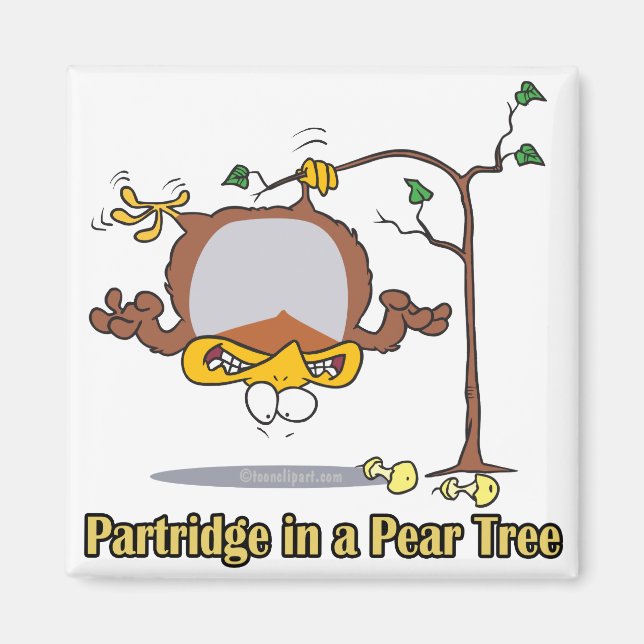 partridge in a pear tree 1st first day christmas magnet (Front)