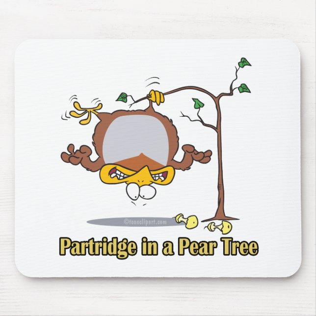 partridge in a pear tree 1st first day christmas mouse pad (Front)