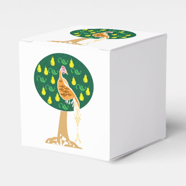 Partridge in a pear tree favor box (Front Side)