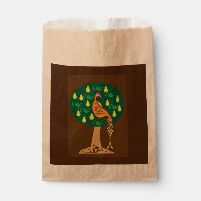 Partridge in a pear tree favour bag (Front)