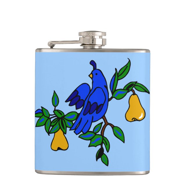 Partridge In A Pear Tree Flask (Front)