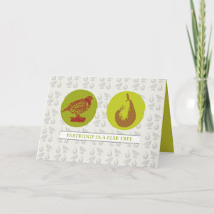 Partridge in a Pear Tree Holiday Card