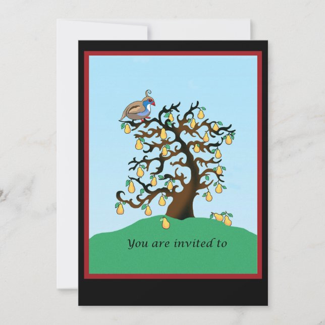Partridge in a Pear Tree Invitation (Front)
