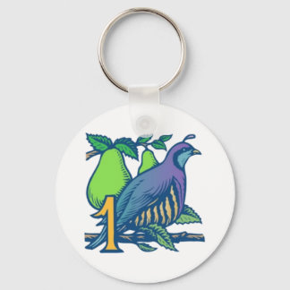 Partridge in a Pear Tree Keychain