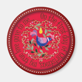 Partridge in a pear tree magnet