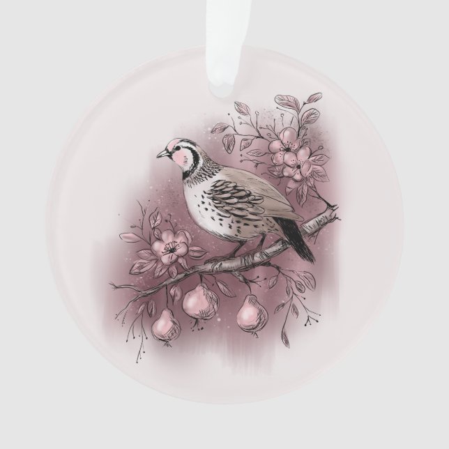 Partridge in a Pear Tree Ornament (Front)
