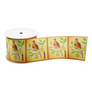 PARTRIDGE IN A PEAR TREE RIBBON SATIN RIBBON