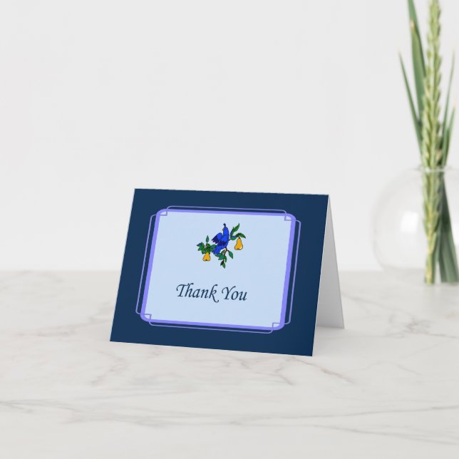 Partridge In A Pear Tree Thank You Card (Front)