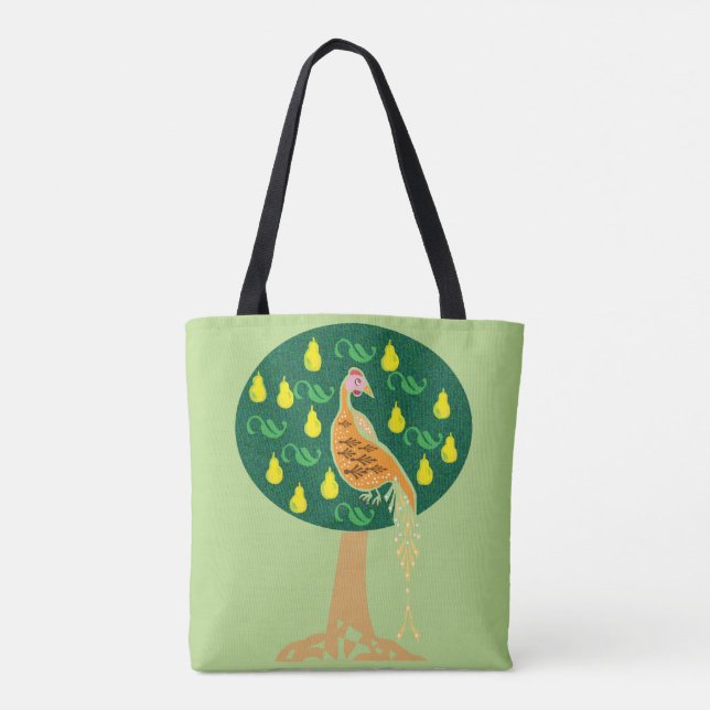 Partridge in a pear tree tote bag (Back)