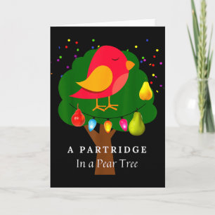 Partridge In A Pear Tree Twelve Days Of Christmas  Card