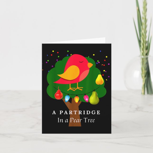 Partridge In A Pear Tree Twelve Days Of Christmas  Card (Front)