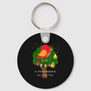 Partridge In A Pear Tree Twelve Days Of Christmas  Keychain