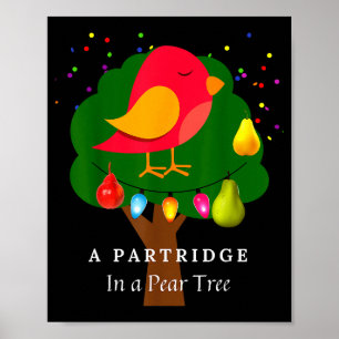 Partridge In A Pear Tree Twelve Days Of Christmas  Poster