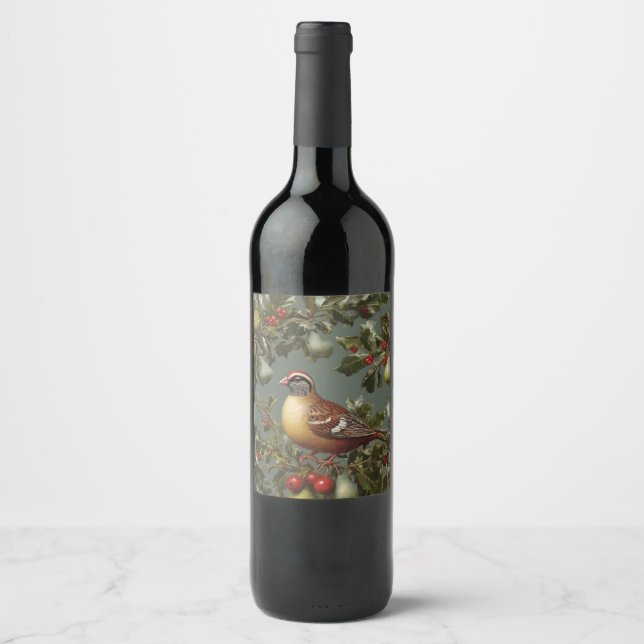 Partridge in a pear tree wine label (Front)