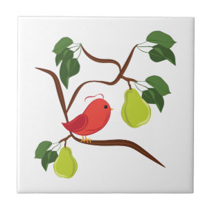 Partridge In Pear Tree Tile
