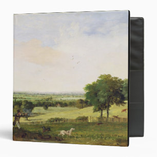 Partridge Shooting (oil on millboard) Binder