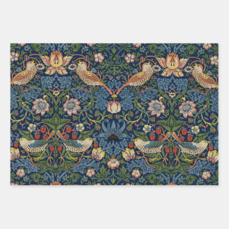 Partridges in a Floral Tree  Wrapping Paper Sheet