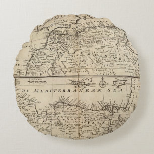 Parts of Barbary, Africa Round Pillow