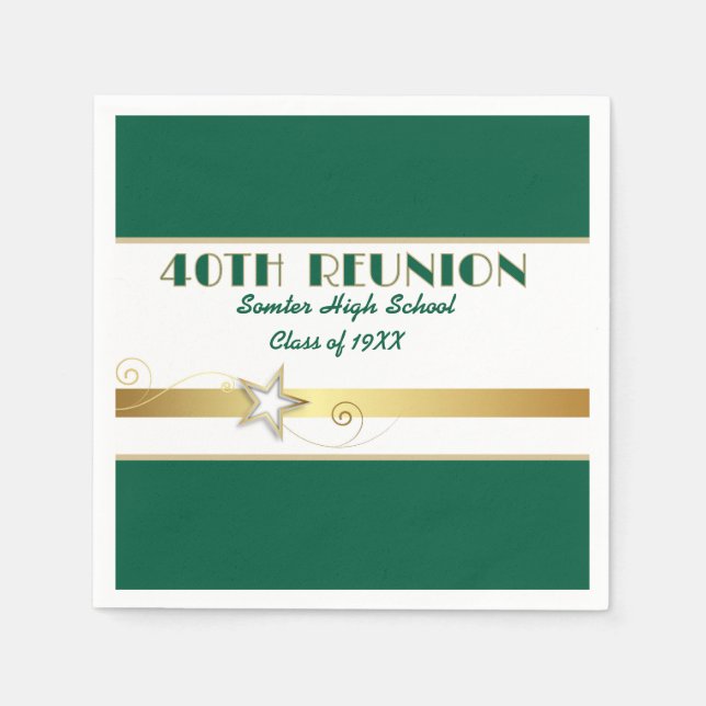 Party! 40th Class Reunion custom Napkins (Front)
