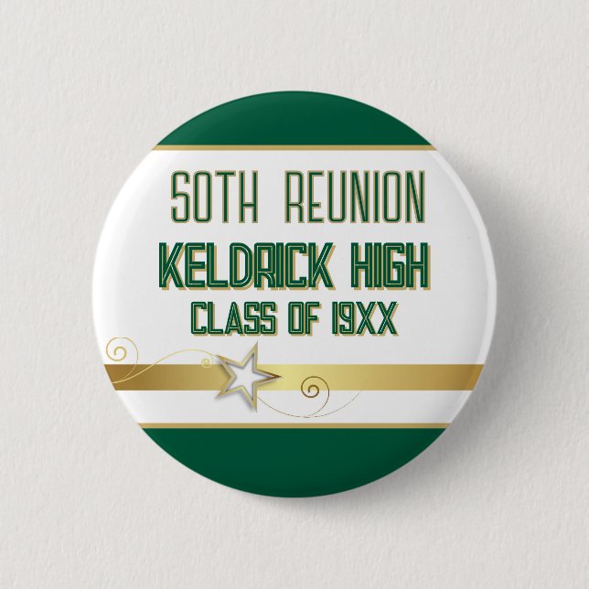 Party! 50th Class Reunion custom  2 Inch Round Button (Front)