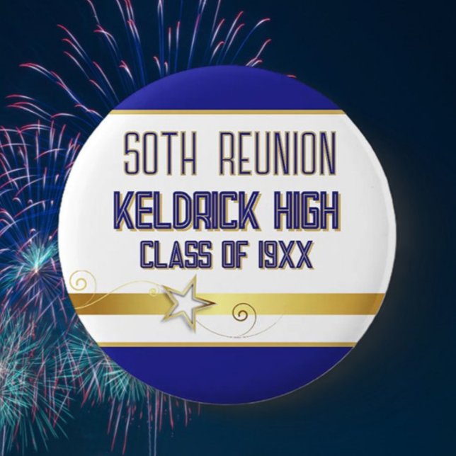 Party! 50th Class Reunion custom  2 Inch Round Button (Creator Uploaded)