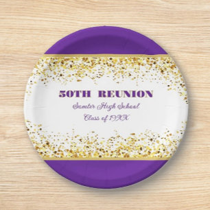 Party! 50th Class Reunion custom Paper Plate