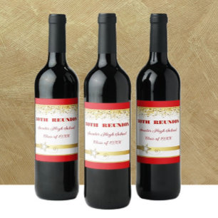 Party! 50th Class Reunion custom Wine Label