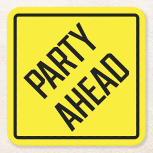 Party Ahead Paper Coaster