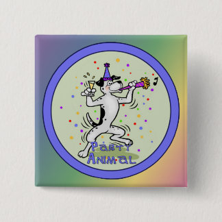 Party Animal 2 Inch Square Button