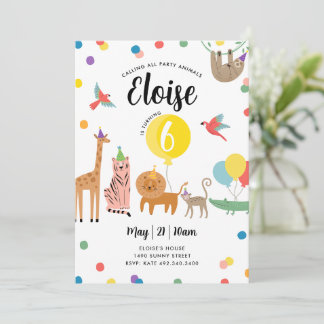 Party Animal Birthday Invitation