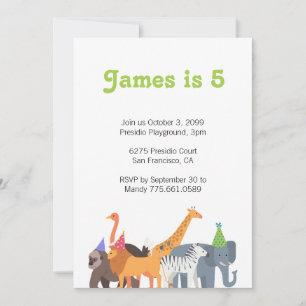 Party Animal Birthday Party invitation