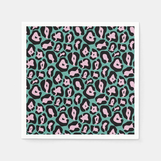 Party Animal Cheetah Print Paper Cup Napkin (Front)