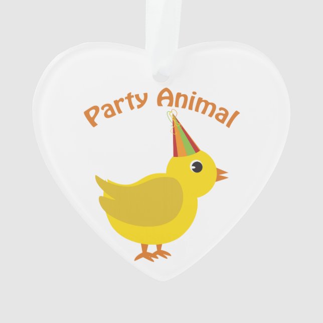 Party Animal Chick Ornament (Back)
