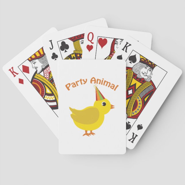 Party Animal Chick Playing Cards (Back)