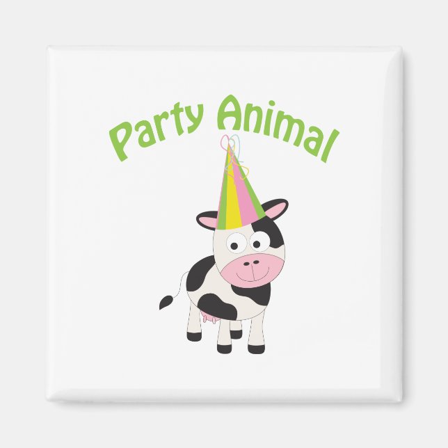 Party Animal cow Magnet (Front)