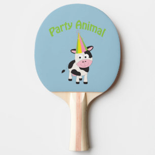 Party animal! Cow Ping Pong Paddle