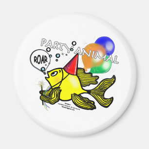 Party Animal Fish Magnet